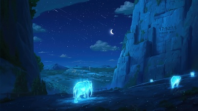 4K唯美治愈动漫山谷天空