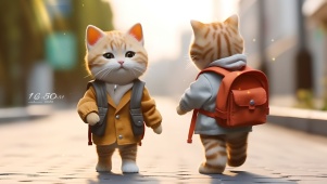 上学猫