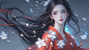 花盈鸿影