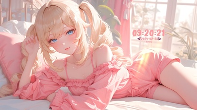 游戏双马尾睡衣女孩