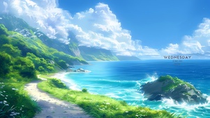 蓝色的海