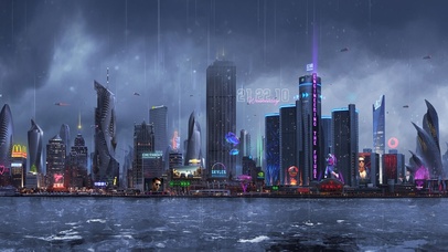 雨天科技赛博朋克之城