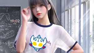 清纯眼镜美少女