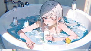 白发美女