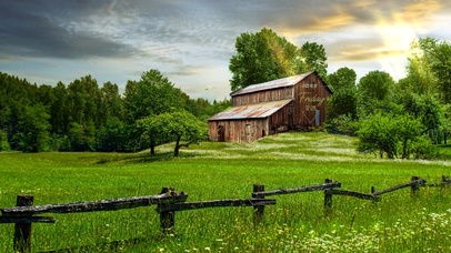 唯美护眼草地小木屋