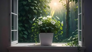 窗台鲜花