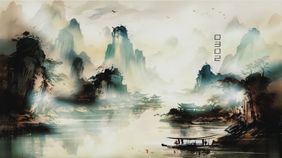 水墨山水古风壁纸