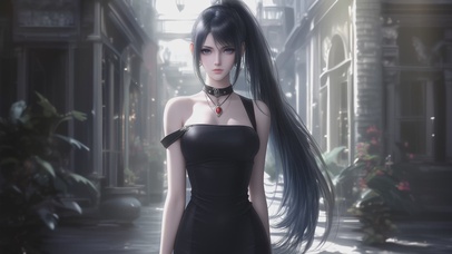 可爱吊带裙女孩