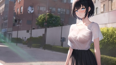 清晨少女