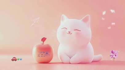 简约AI小猫壁纸