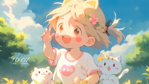 夏季清纯猫咪女孩