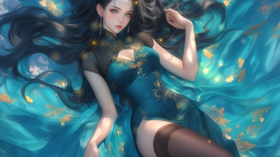 腰肢一转，流水也在她影子下