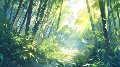 阳光竹林