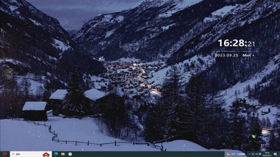 雪天小镇—【主题桌面】