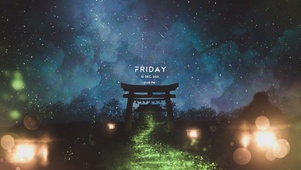 治愈夜晚神社