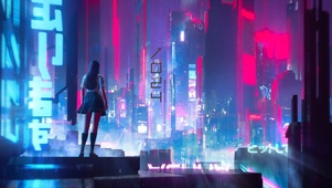 赛博朋克夜景