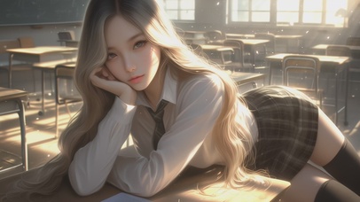 可爱学生风美女