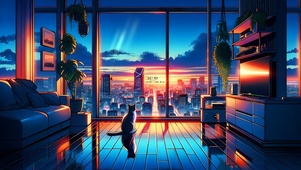 阳台猫咪
