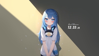 光影 害羞的少女