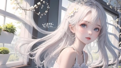 4k白发清纯女孩