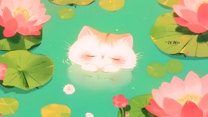 荷塘小猫咪