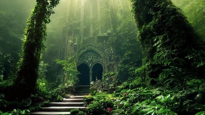 4K唯美治愈精灵园林