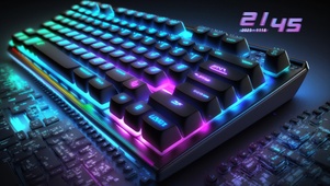 科技感发光的键盘