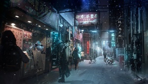 4k 治愈唯美冬季街道