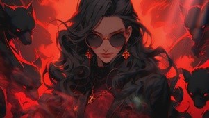 【4k】时尚炫酷墨镜少女