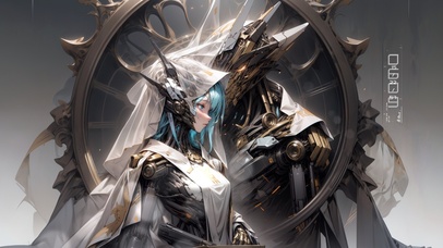 4K蓝发机械姬机甲少女