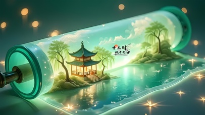 春意卷轴风景