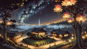 唯美治愈古风山村