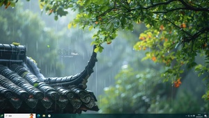 护眼古风绿景主题