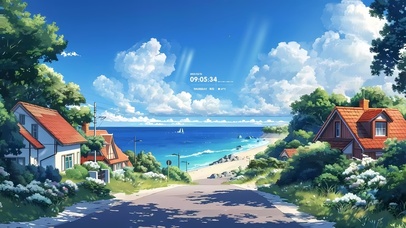 安静的海湾小镇