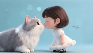亲吻猫咪