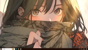 围巾少女