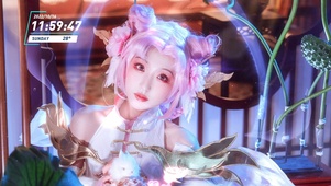 二次元丸子头美女