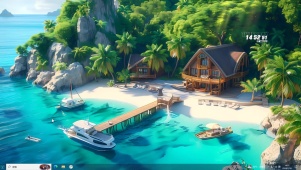 海边海岛椰子树