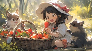 可爱女孩的野餐日记