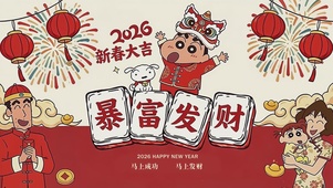小新一家祝你2026暴富发财