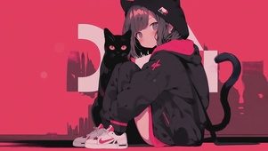 涂鸦猫女