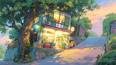 清新乡村街角便利店