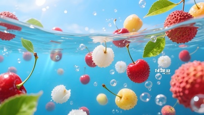 水中的水果