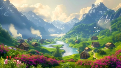 归隐山林炊烟处