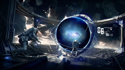 4k 未来宇宙科技黑洞太空站