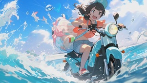 【3D动态】可爱海上女孩
