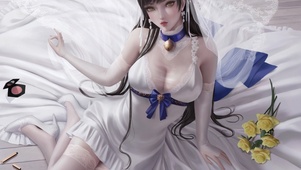 洁白婚纱