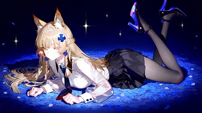 趴着的黑丝高跟鞋美女-忍冬