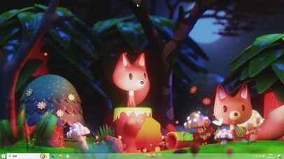 3D动画小狐狸-桌面主题