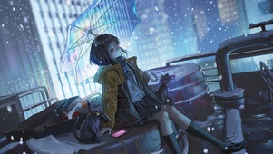 雪中少女
